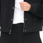 Levi's Women's faux Fur Collar Corduroy Trucker Bomber Jacket Black Size X-Large
