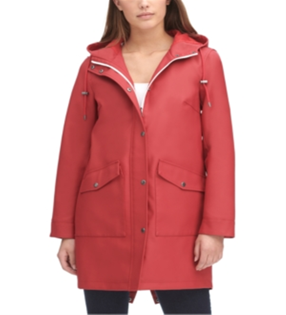 Levi's Women's Water Resistant Rain Jacket Red Size Medium