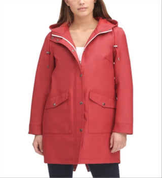 Levi's Women's Water Resistant Rain Jacket Red Size Medium