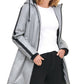 Levi's Women's Reflective Long Coaches Jacket Gray Size Medium