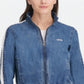 Levi's Women's Denim Coaches Track Jacket Blue Size Large
