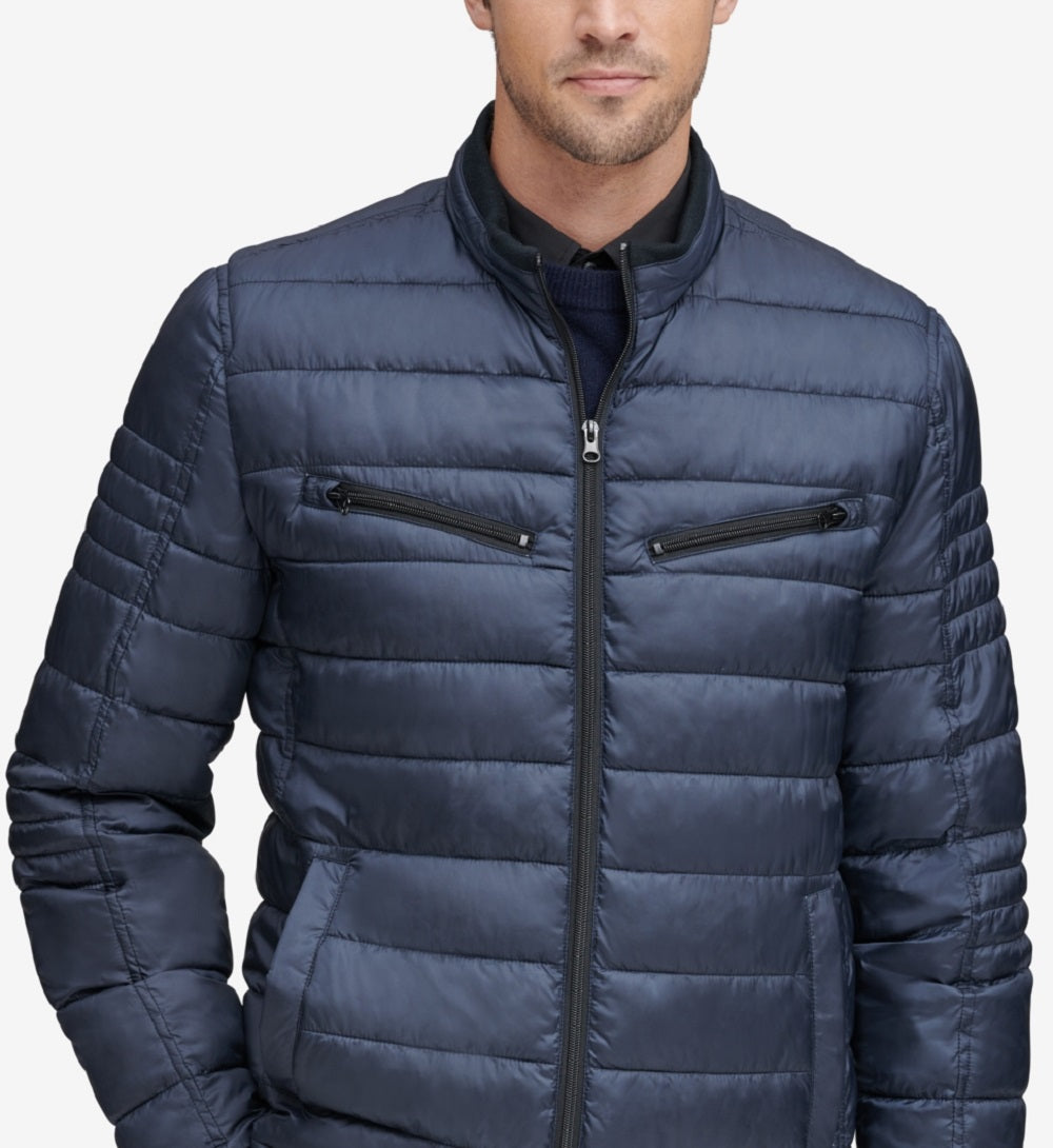 Marc New York Men's Grymes Packable Racer Jacket Blue Size Small