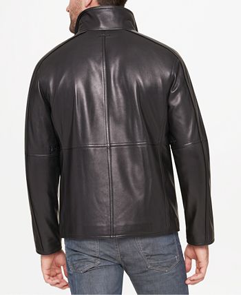 Marc New York Men's Hartz Smooth Lamb Stand Collar Jacket Black Size Large