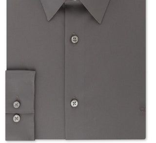 Calvin Klein Men's Slim Fit Stretch Flex Collar Dress Shirt Gray Size 16.5X32X33