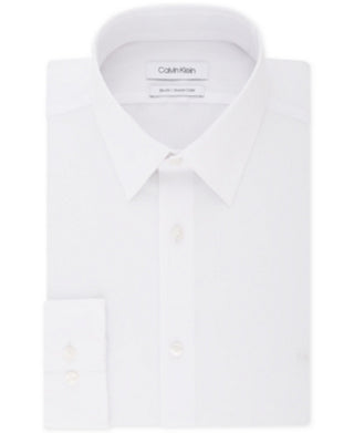 Calvin Klein Men's Slim Fit Stretch Flex Collar Dress Shirt White Size 15.5X32X33