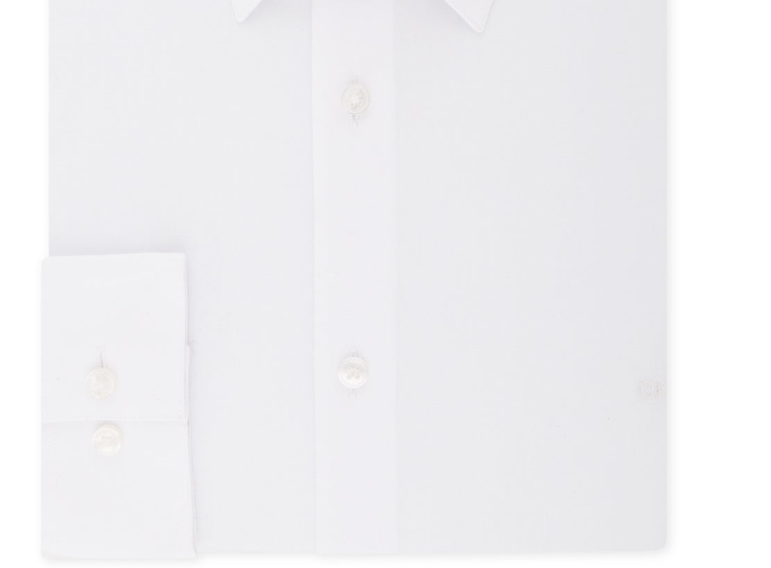 Calvin Klein Men's Slim Fit Stretch Flex Collar Dress Shirt White Size 34X35