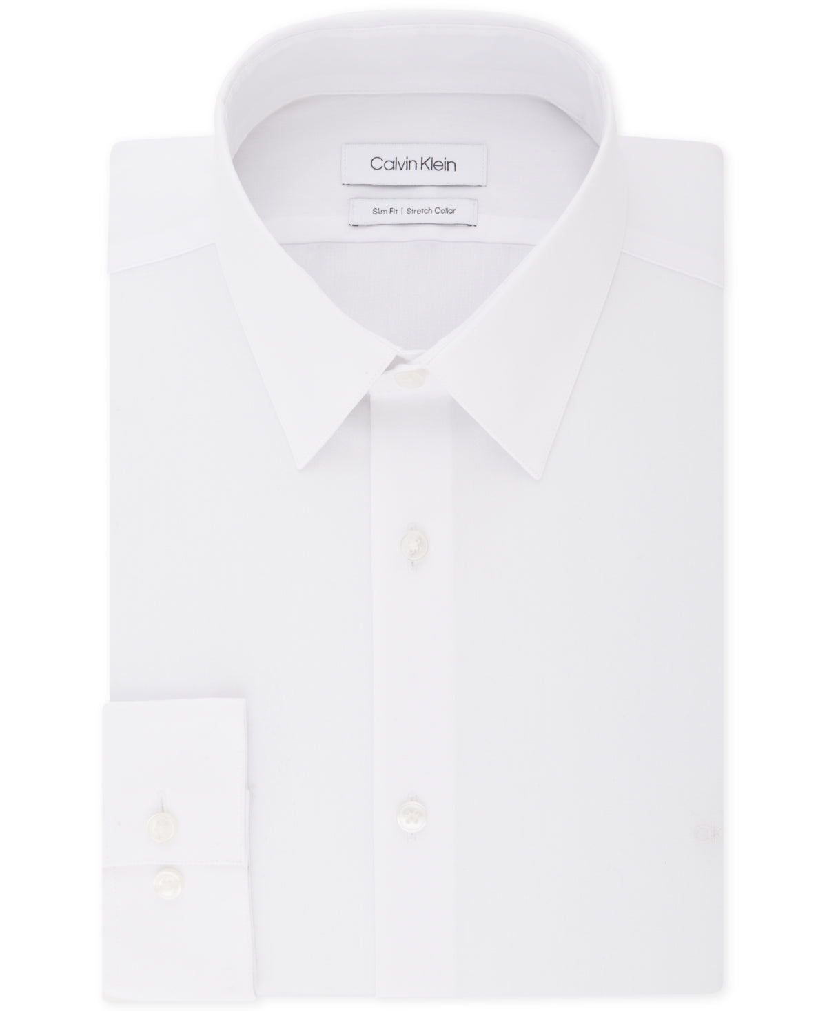 Calvin Klein Men's Slim Fit Stretch Flex Collar Dress Shirt White Size 34X35