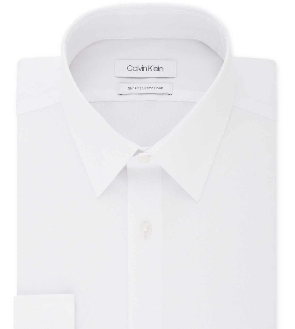 Calvin Klein Men's Slim Fit Stretch Flex Collar Dress Shirt White Size 17X36X37