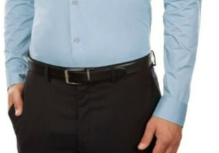 Calvin Klein Men's Slim Fit Stretch Flex Collar Dress Shirt Blue Size 16.5X34-35