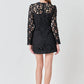2.7 August Apparel - Eyelet Structured Mini Dress