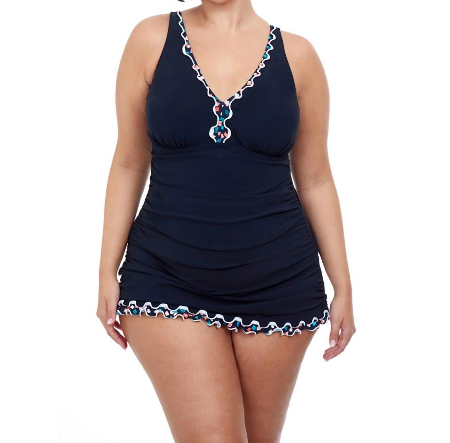 Profile By Gottex - Plus Size V-Neck Swimdress