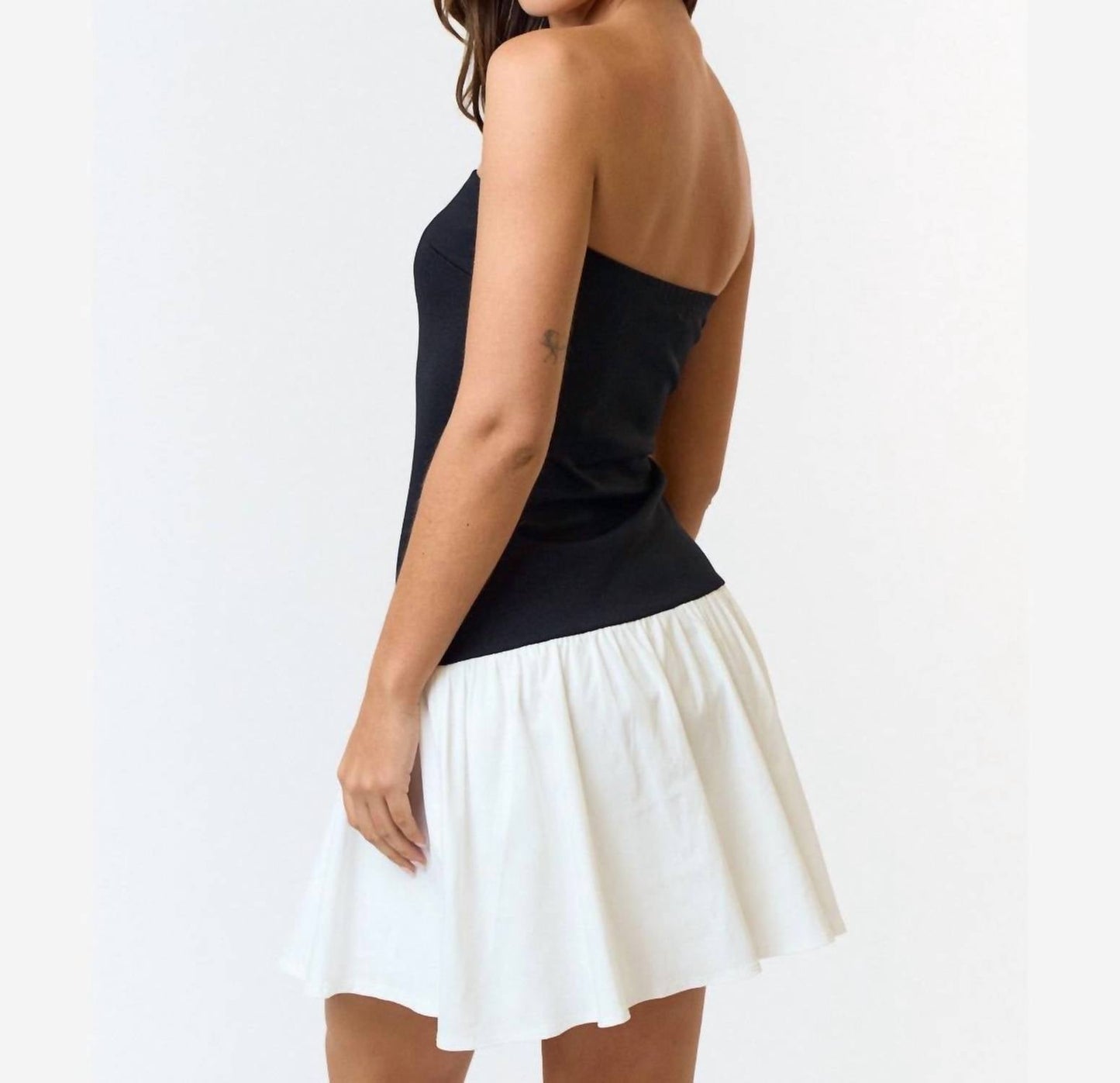 Blue Blush - Bandeau Flare Dress