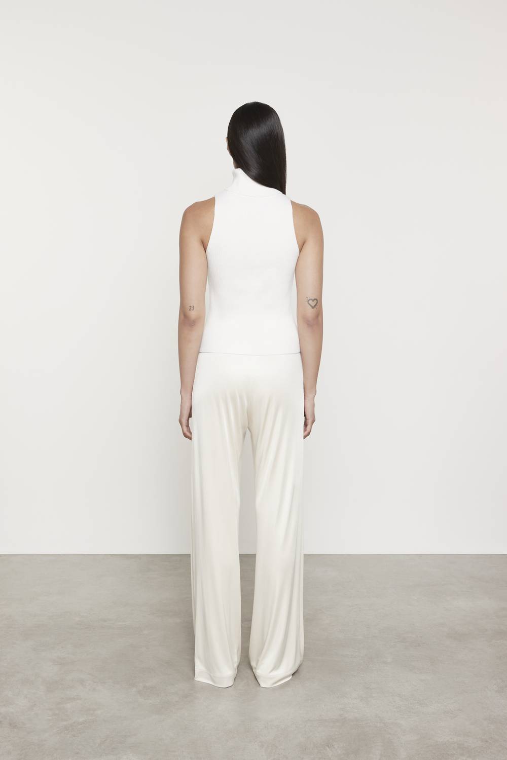 Enza Costa - RIB SLEEVELESS TURTLENECK SWEATER