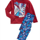 Max & Olivia Big Boy's 2 Pc Train Like A Beast Pajama Set Red Size L