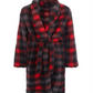 Max & Olivia Little & Big Boy's Faux Sherpa Plaid Robe Red Size X-Large