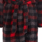 Max & Olivia Little & Big Boy's Faux Sherpa Plaid Robe Red Size X-Large