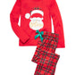 Max & Olivia Big Girl's 2 Pc Believe Santa Pajama Set Red Size S