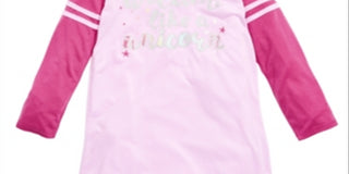 Max & Olivia Girl's Hooded Unicorn Nightgown Pink Size S (6/6X)
