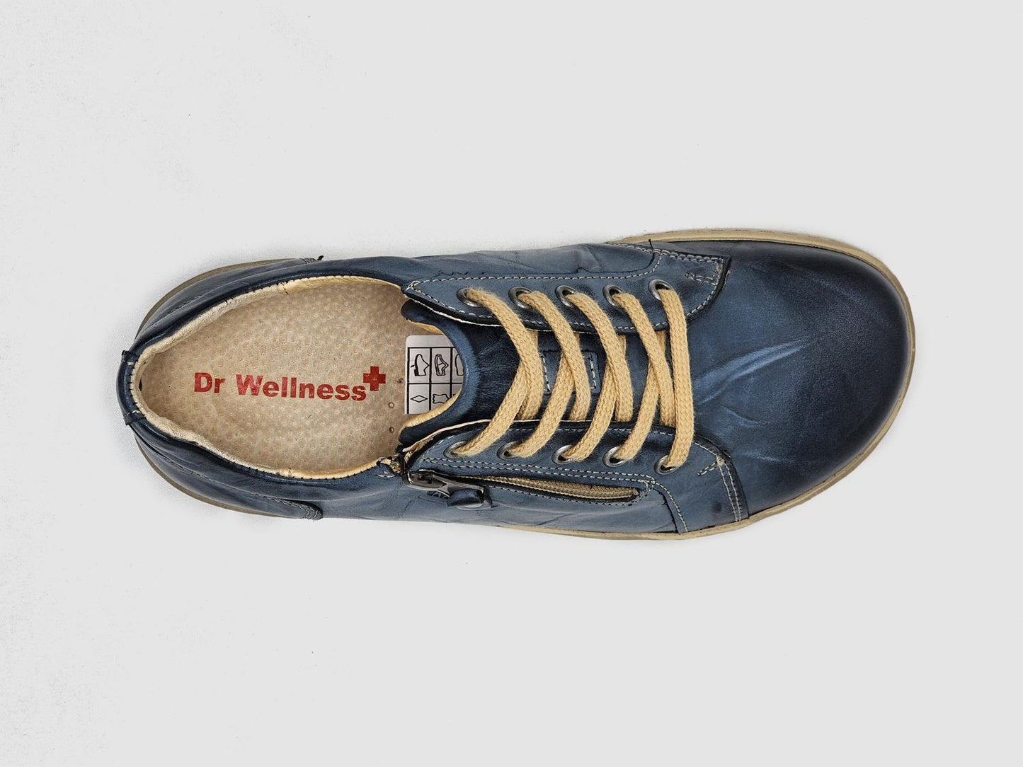Kcr Group - Women's Dr Wellness Zip-Up Leather Shoes