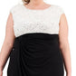 Connected Women's Colorblocked Lace Sheath Dress Black Size 18W