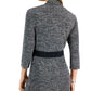 Connected Women's 3/4 Sleeve Belted Jacket Dress Gray Size 6