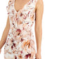Connected Women's Floral Sleeveless V Neck Maxi Cocktail Dress Brown Size 4