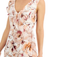 Connected Women's Floral Sleeveless V Neck Maxi Cocktail Dress Brown Size 4