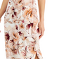 Connected Women's Floral Sleeveless V Neck Maxi Cocktail Dress Brown Size 4