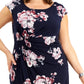 Connected Women's Ity Faux Wrap Dress Blue Size 24W