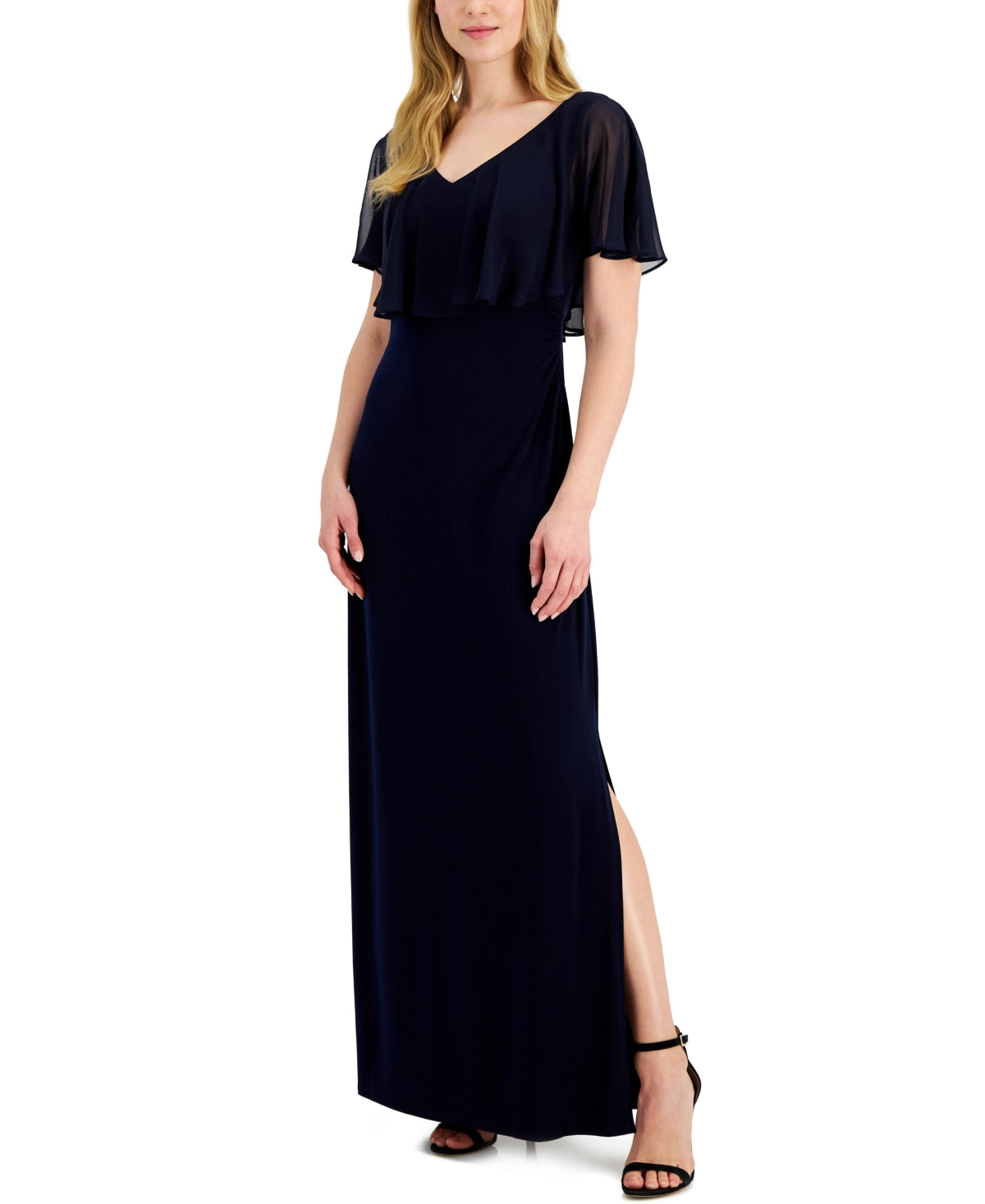 Connected Women's Caplet Gown Blue Size 12