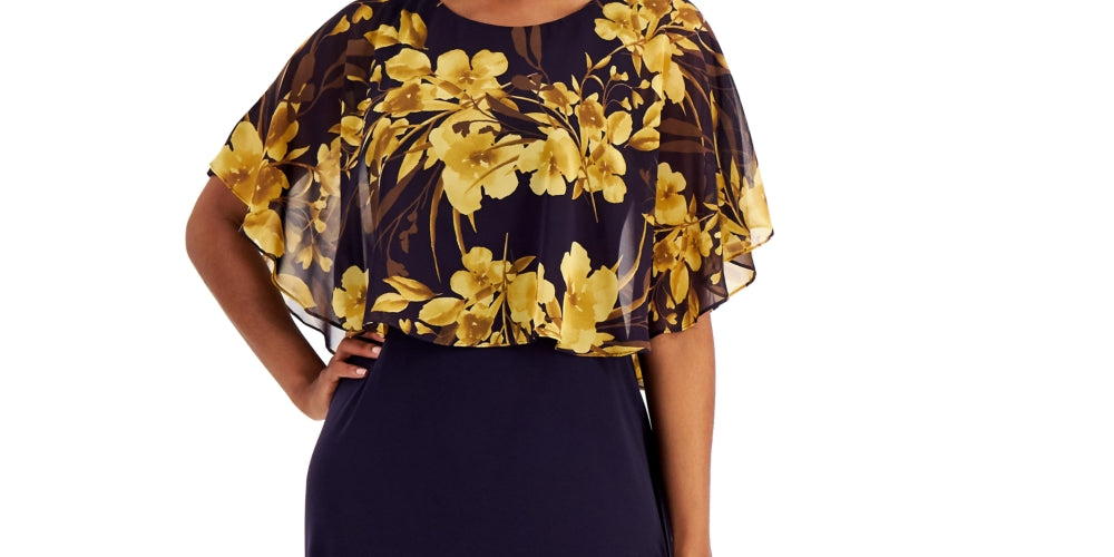 Connected Women's Popover Sheath Dress Yellow Size 10Petite