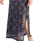 Connected Women's Printed Lace Gown Blue Size 8