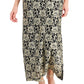Connected Women's Printed Lace Gown Yellow Size 8