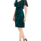 Connected Women's Velvet Chiffon Cocktail and Party Dress Green Size 6