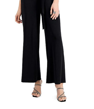 Connected Women's Flutter Sleeve Shimmering Overlay Jumpsuit Black Size 14Petite