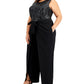Connected Women's Sequinned Bodice Jumpsuit Black Size 24W