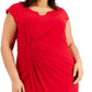 Connected Women's Side Tab Dress Red Size 18W