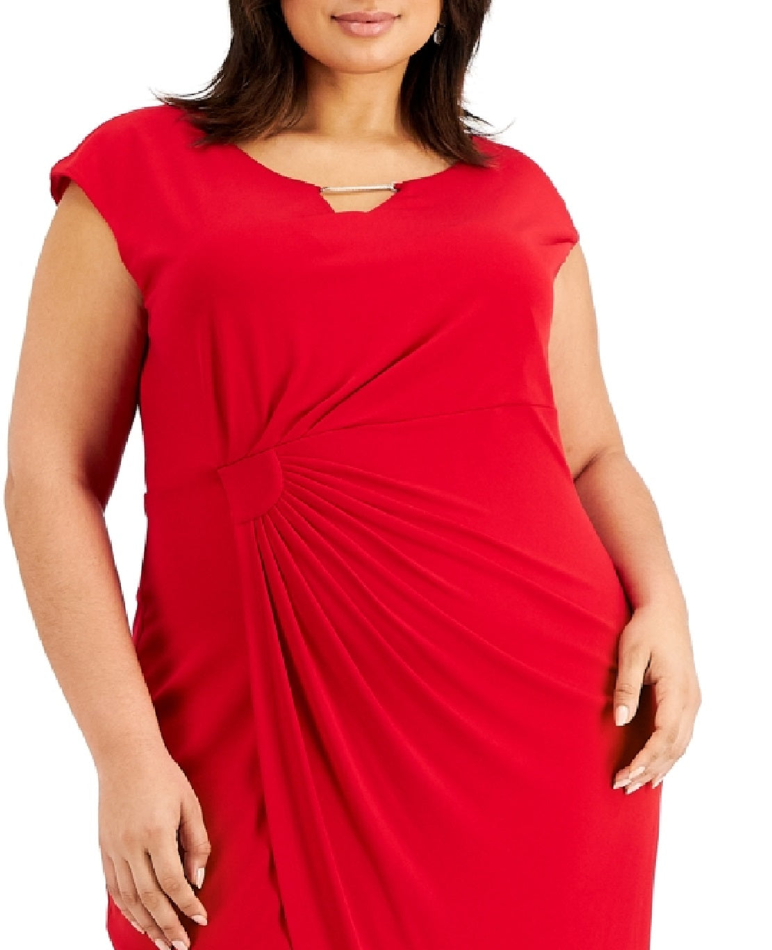 Connected Women's Side Tab Dress Red Size 18W