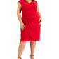 Connected Women's Side Tab Dress Red Size 18W