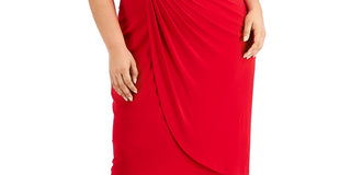Connected Women's Side Tab Dress Red Size 18W