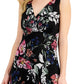 Connected Women's Chiffon Floral Print Dress Black Size 6