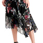 Connected Women's Chiffon Floral Print Dress Black Size 6