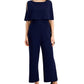 Connected Women's Popover Jumpsuit Blue Size 10 Petite
