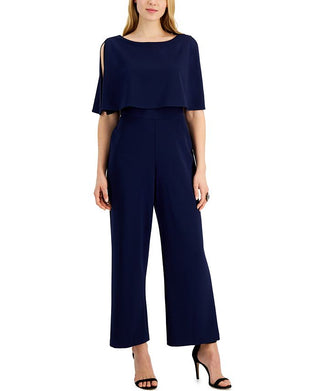 Connected Women's Popover Jumpsuit Blue Size 10 Petite
