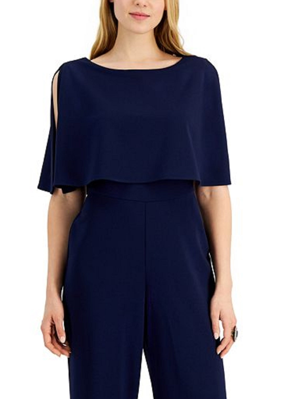 Connected Women's Popover Jumpsuit Blue Size 10 Petite