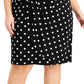 Connected Women's Dot Print Side Tab Sheath Dress Black Size 22W