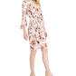 Connected Women's Printed Side Tab Sheath Dress Brown Size 6Petite