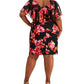 Connected Women's Floral Popover Sheath Dress Orange Size 20W