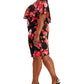 Connected Women's Floral Popover Sheath Dress Orange Size 20W