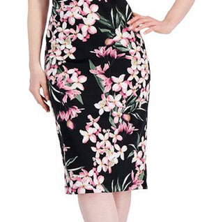 Connected Women's Floral Print Midi Dress Pink Size 12